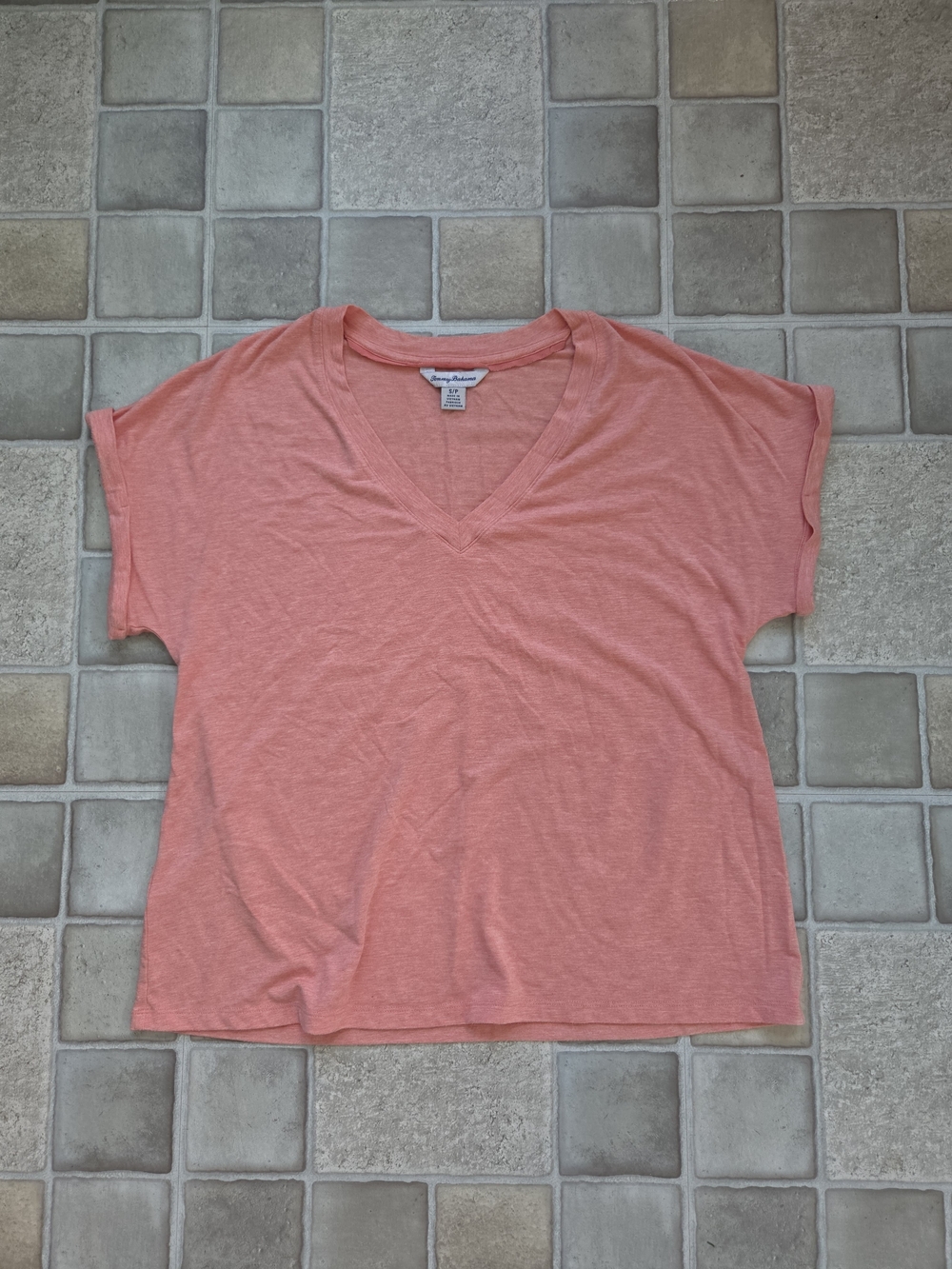 Tommy Bahama Coral V-Neck Women's Top Size Small